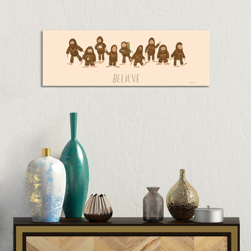 Believe - reproduction d'art murale - toile tendue, 36" x 12", Gallery Wrapped Canvas, No Frame