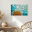 Impression sur toile bleue et dorée-109318098
