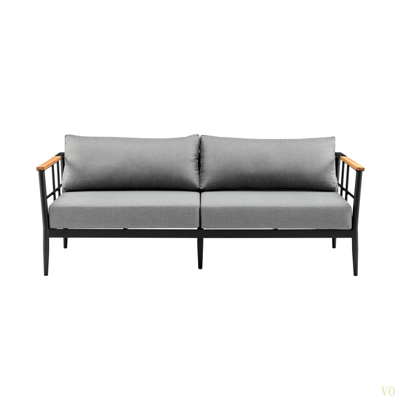 Harlen Aluminum And Wood Outdoor Sofa