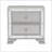 Modern Traditional 2-Drawer Silver Nightstand with Embossed Fronts