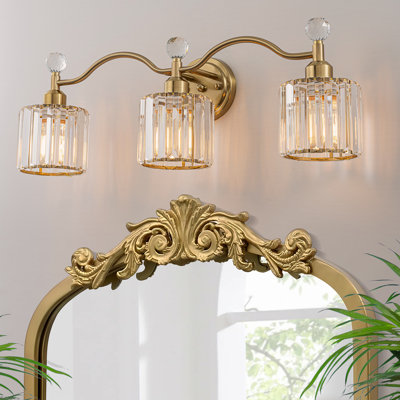 3-light Crystal Glass Vanity Light