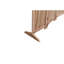 Cloison pliante en bois massif l 82,8 "x H 65", 6 panneaux, naturel