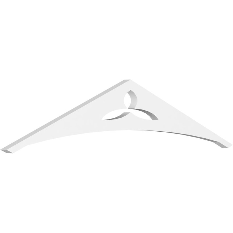 Naple Architectural Grade PVC Gable, 7.5" H x 36" W x 1" D, 5/12