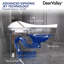 Toilette intelligente une pièce élégante DeerValley: couvercle à ouverture / fermeture automatique, buse autonettoyante UV, siège chauffant et chasse d'eau d'urgence occultante en blanc-110742304
