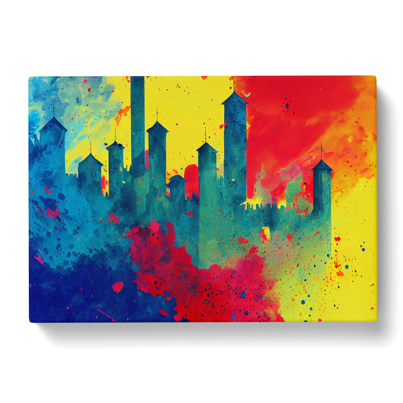 Castle Colour Splash - Wrapped Canvas