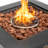Outdoor Propane Fire Pit Table 24" H x 28" W - 50000 BTU, Included Metal Lid, Lava Rocks & Hidden Tank Storage​ ​
