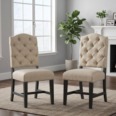 Ensemble de chaises de salle à manger et de salon de style rétro avec 4 chaises rembourrées