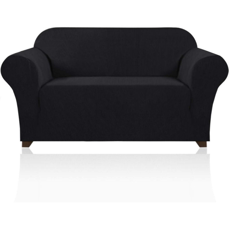 Housse de canapé, H 2 po x l 11 po x P 14 po, Mélange de polyester noir
