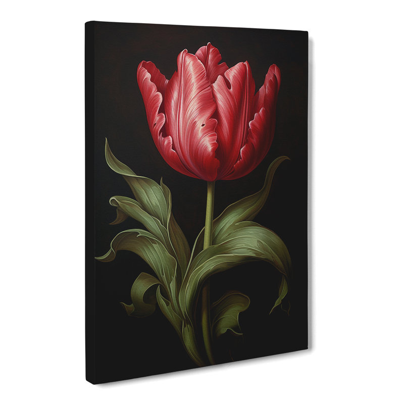 Tulip Flower Baroque - Print, 50cm H x 35cm W x 3cm D