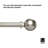 BOLAS Steel Adjustable Single Curtain Rod-94237676