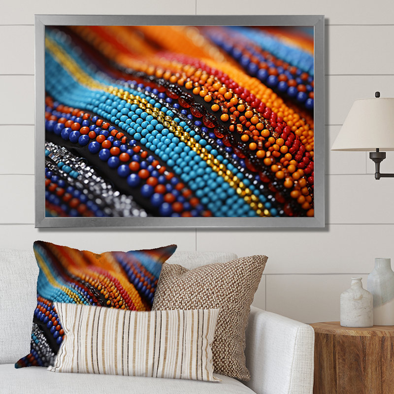 Tribus d'Afrique, perles de Samburi I - tribus d'Afrique, impressions sur toile, Cadre photo argenté