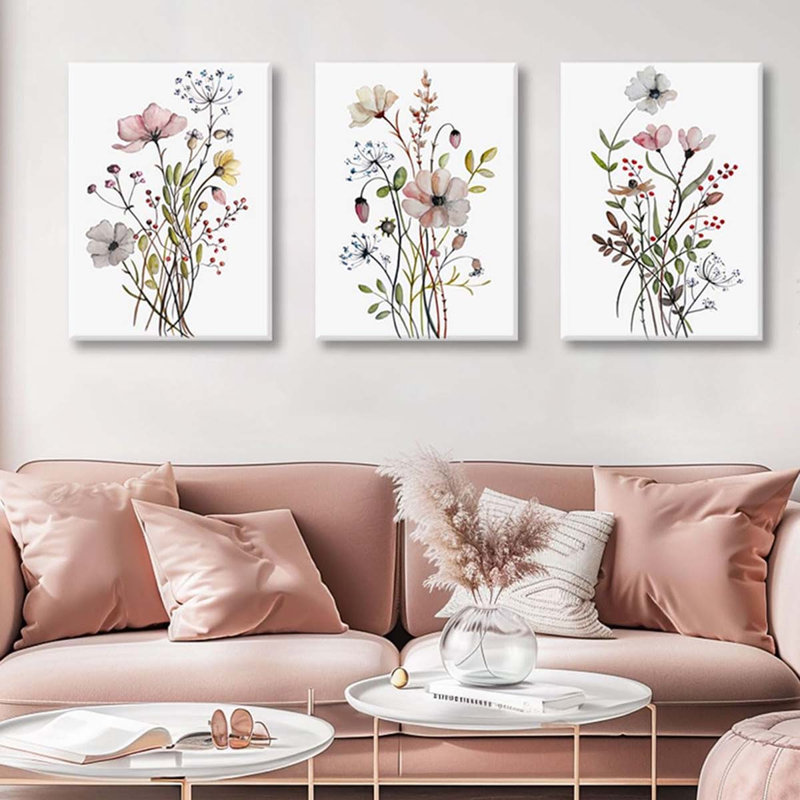 3 Piece Wrapped Canvas Print, 60 cm H x 40 cm W