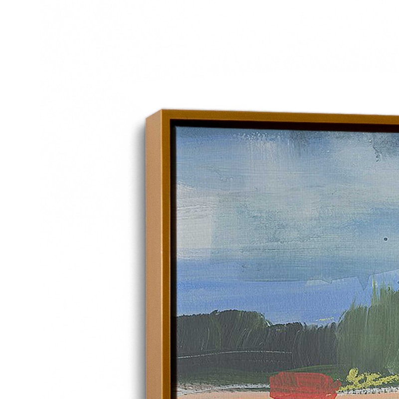 «Evening Radiance On Canvas» par Jan Weiss, reproduction, Cadre flottant or poli, H 26 po x l 38 po x P 1,75 po