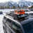 Heavy-Duty Universal Roof Cargo Basket, Black Steel Roof Rack with Tie-Down Straps for Camping & Travel-75074024
