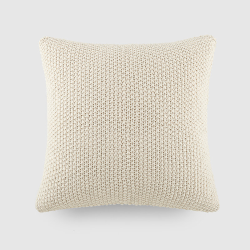Seed Stitch Knit Acrylic Decor Throw Pillow, Natural