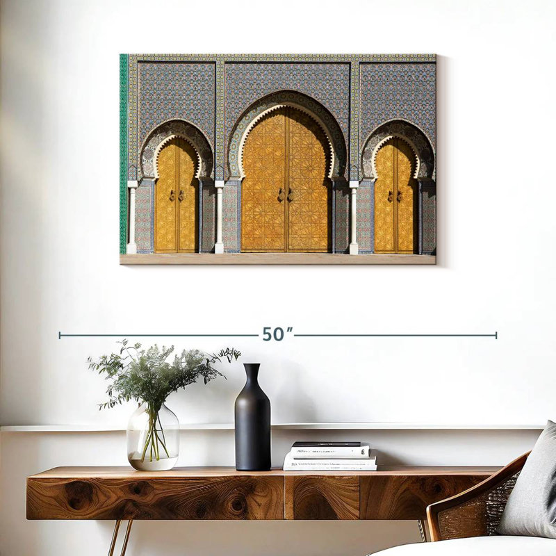 Portes de palais Lilie au Maroc, H 24 po x l 36 po
