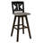Pub Height Chairs Set Of 2, Distressed And 360-Degree Swivel Chair Solid Rubberwood Furniture,  X-Back Bar Chairs-1862837990
