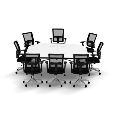 Ensemble de table rectangulaire modulaire avec roulettes et plateau modeste de 72 po