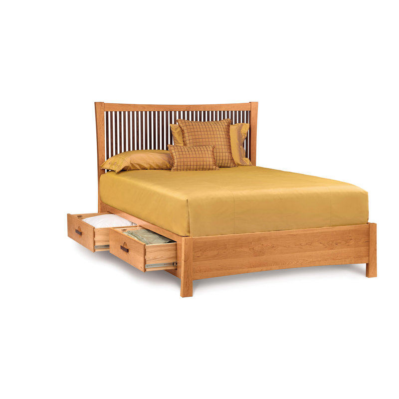 Berkeley Solid Wood Bed, Natural Cherry, Queen, Conventional