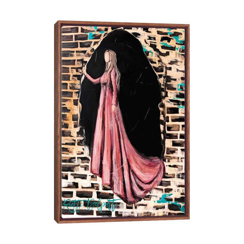 Une reine sera toujours, Brun, Floater Framed Print Canvas without Mat, H 26 po x l 18 po