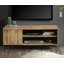 Meuble télé moderne, console multimédia pour téléviseur de 50 à 55 po avec 2 tablettes et armoire-2022812570