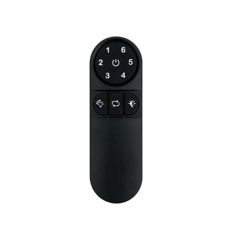 Patricia LED Downrod Ceiling Fan, Gloss White, Barn Wood Tone