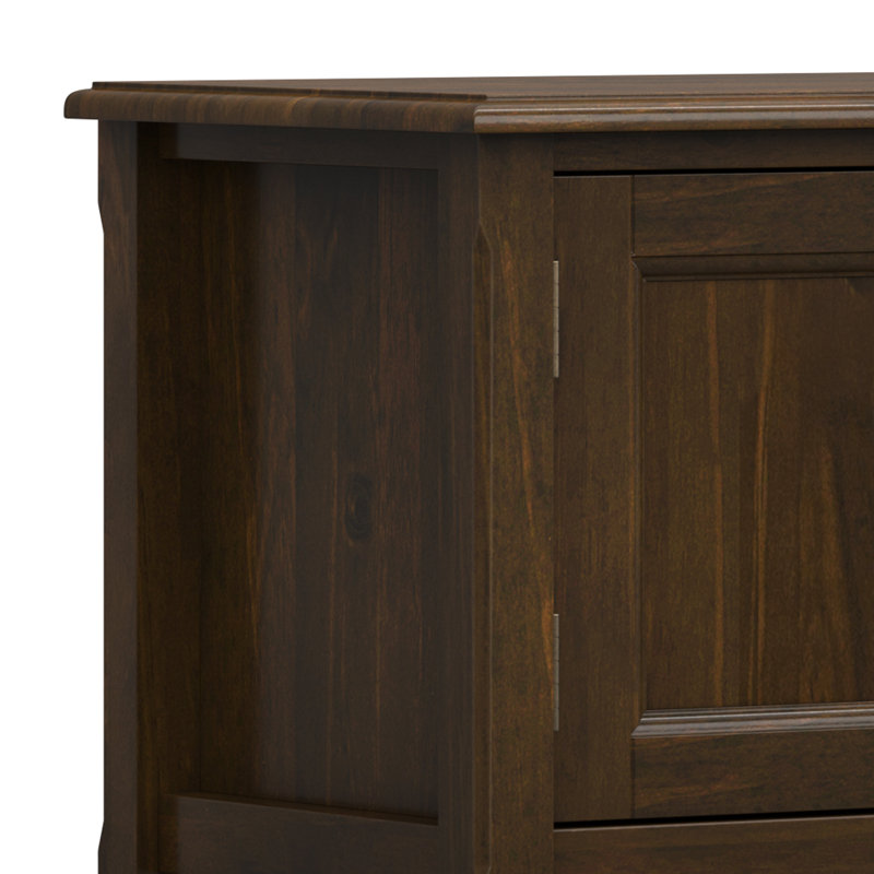 Burlington Mahogany Brown 72'' Solid Wood TV Media Stand
