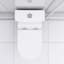 Toilette 600W pour l'amélioration du sous-sol: double chasse, siège confortable de 17,25 po, fermeture en douceur, 3 entrées d'eau, blanc avec entrées