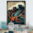 Black Floater Framed  Canvas