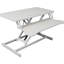 Station de travail blanche à hauteur réglable avec plateau à clavier, vérin pour bureau d'ordinateur portable à mouvement contrôlé, pour ordinateur portable, plateau sur mesure
