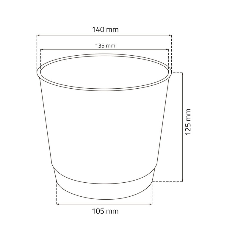 Petty Pot Planter, Umber, 13 cm H x 15 cm W x 15 cm D