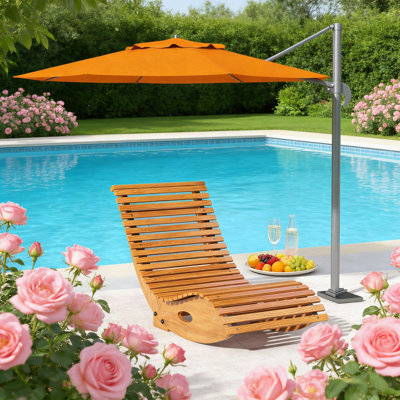 Chaise berçante d'extérieur moderne, poids de 264 lb, chaise berçante imperméable à structure en bois naturel 110 - 135, capacité en bois de sapin et de pin, capacité de balancement, en S