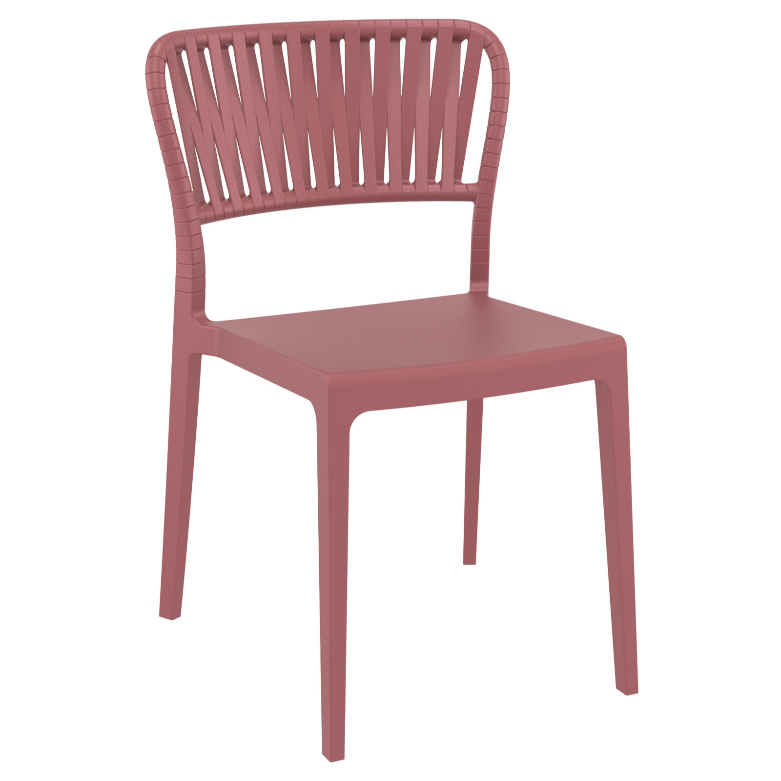 Newport Outdoor Stacking Dining Armchair, Marsala
