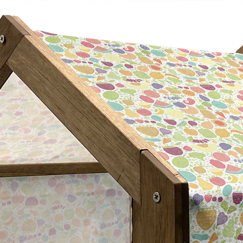 Wood Dog House, 22.44" H x 23.62" W x 17.72" D