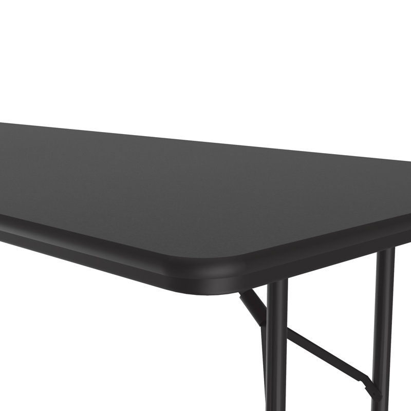 Table commerciale pliable Correll, H 29 po x L 48 po x l 24 po, Granite noir