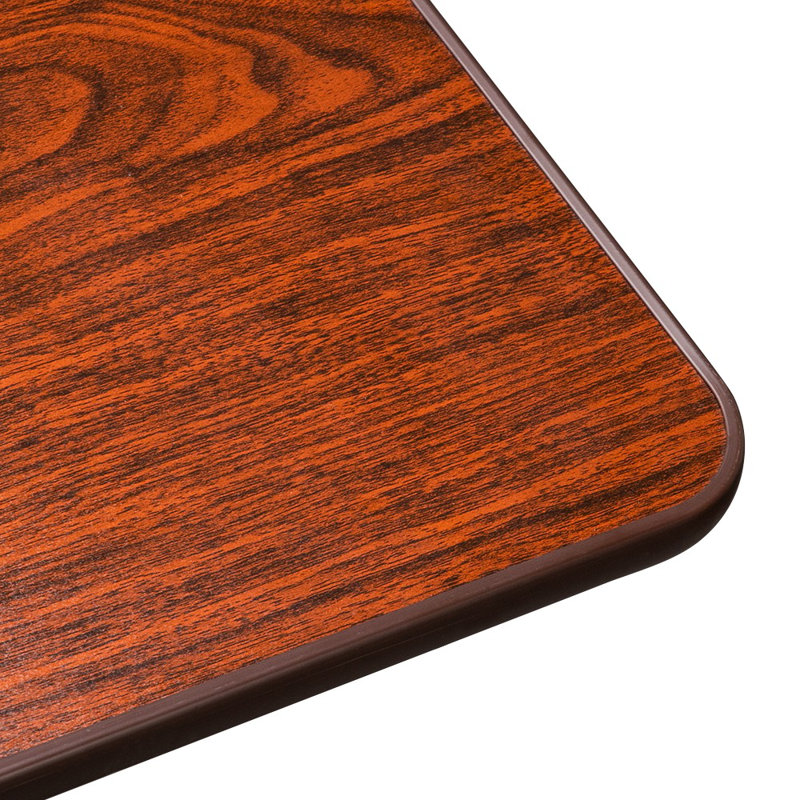 Table de chevet réglable multifonctionnelle (grain de bois foncé) - cadre en MDF / fer, 4 roues avec frein, plateau de table inclinable, hauteur de 27 po à 44 po pour manger / lire / ordinateur portable
