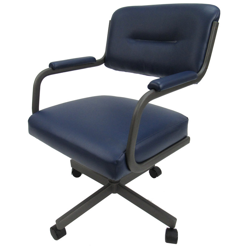 Denison Dining Metal Caster Chairs Metal Arm Chair