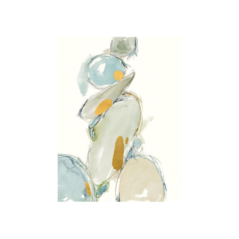 «Sense of Balance II» par Sara Brown - impression, H 48 po x l 36 po x P 1,5 po, Or doré