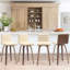 65 CM Swivel Bar Stools With Back Faux Leather Upholstered-124571191-119423179
