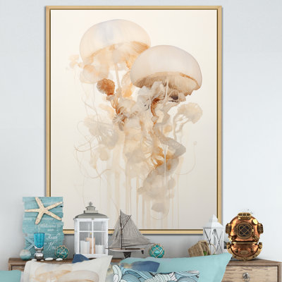 " Minimalism White Jellyfish Dreams I "