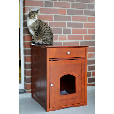 Crosier Wood Enclosed Litter Box Housing