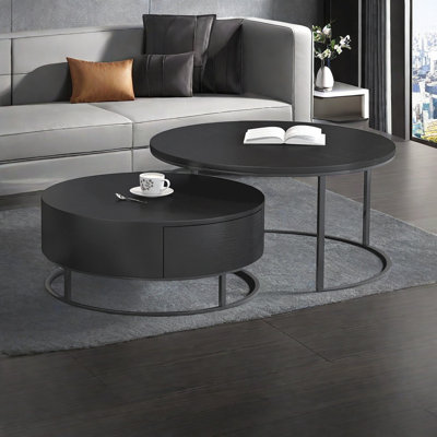 Italian light luxury round coffee table