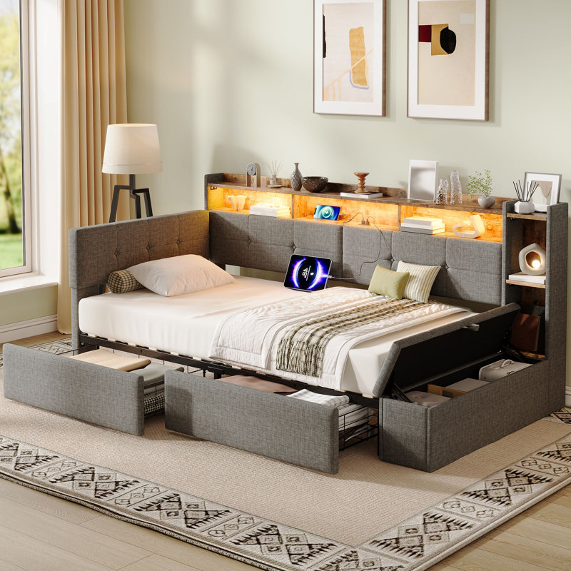 Metal Daybed, Grey