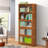 Kathaline 3 Tiers Rayon from Bamboo Bookcase Bookshelf with Invisible Acrylic Flip Doors-484057706