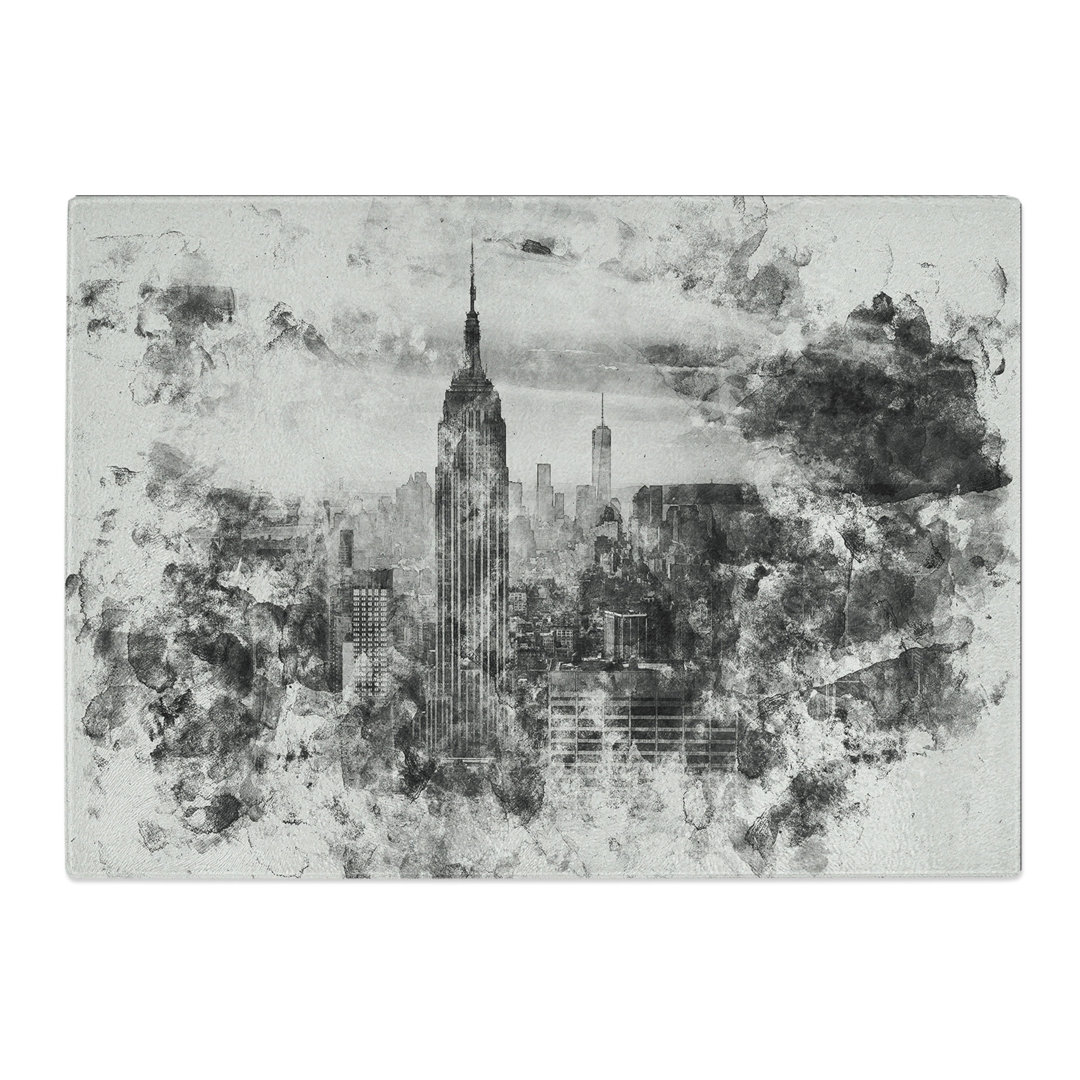 New York Skyline Vol.9 Watercolour Chopping Board