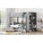 Twin Over Bunk Bed In Gray With Functional Cabinetry - 2 Drawers And Multi-Layer Cabinet Storage-1520169757-1520169756
