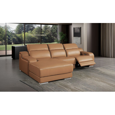 Canapé modulaire en cuir italien fleur de mouton Hillcrest Hillcest