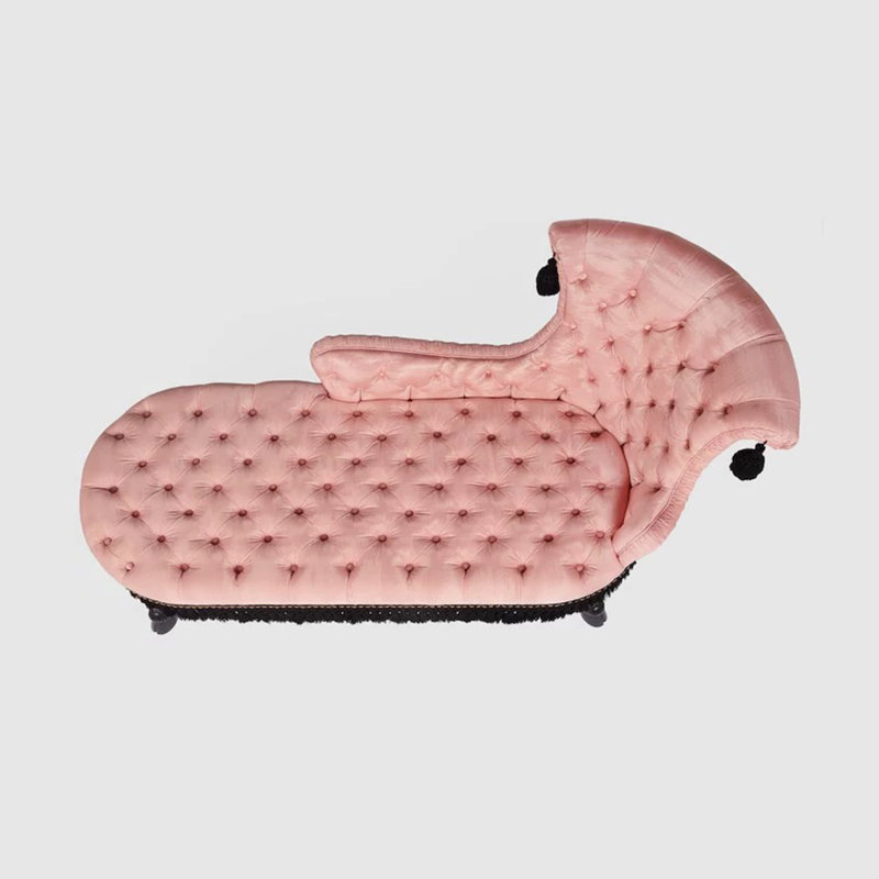 Chaise longue en flanelle Comfy, Orienté à droite