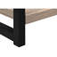 Table d'appoint moderne à 2 niveaux, stratifié taupe foncé, pieds en métal noir pour le salon et la chambre à coucher