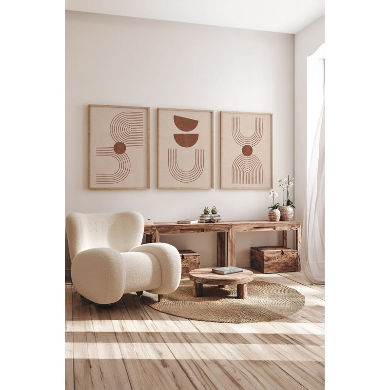 Peinture décorative en panneau de fibres à densité moyenne (3 pièces)